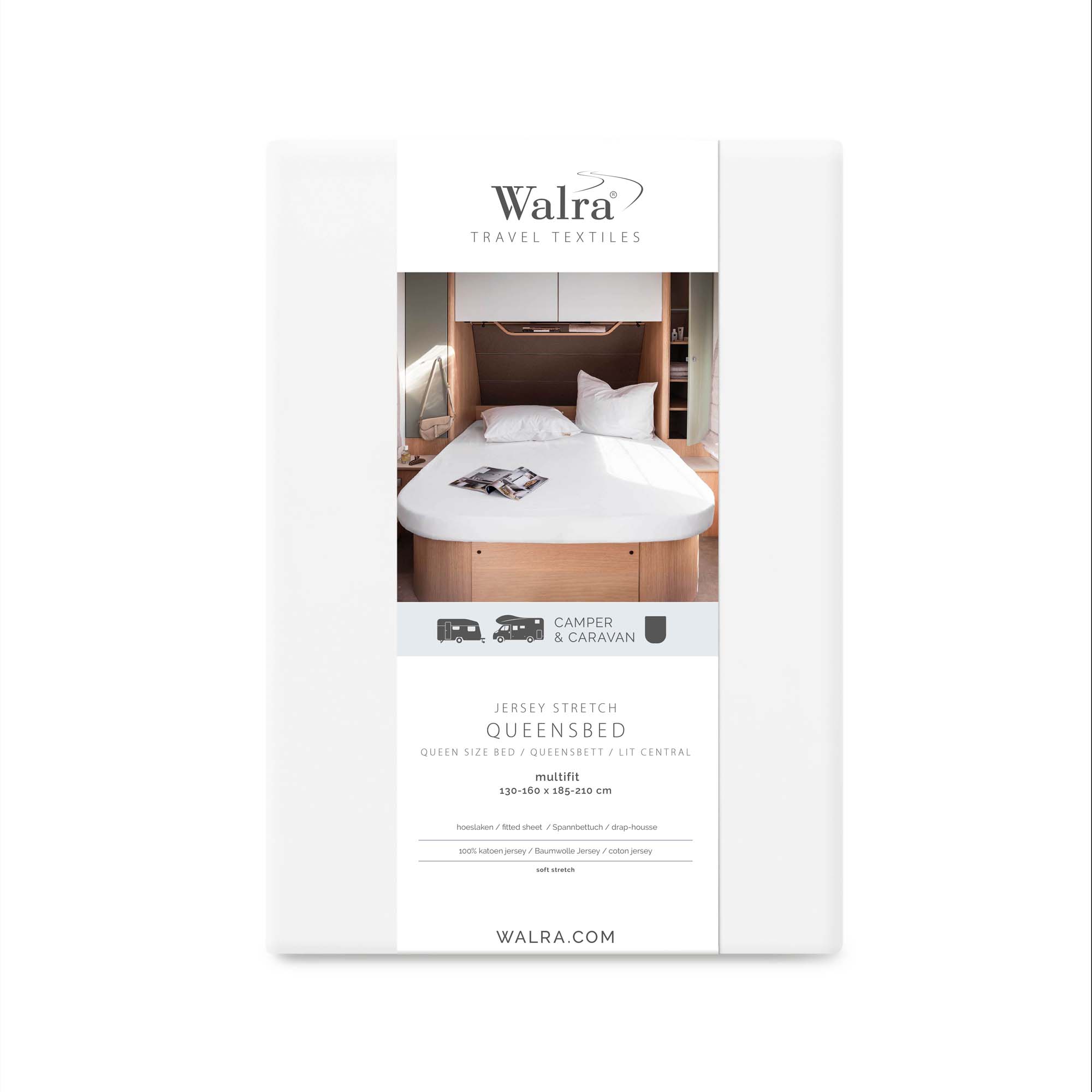 WALRA TRAVEL Jersey hoeslaken Queensbed