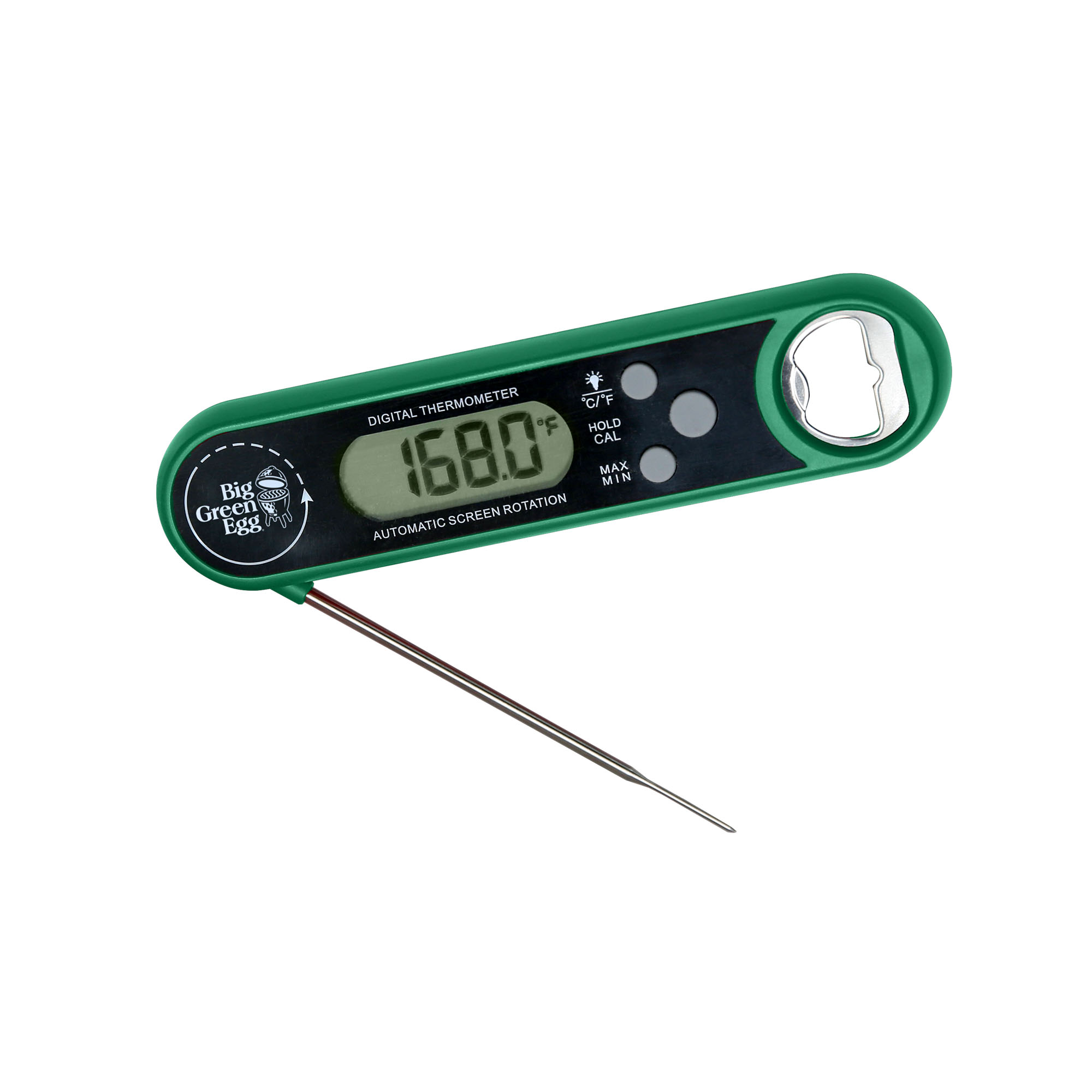 BIG GREEN EGG Thermometer met flesopener