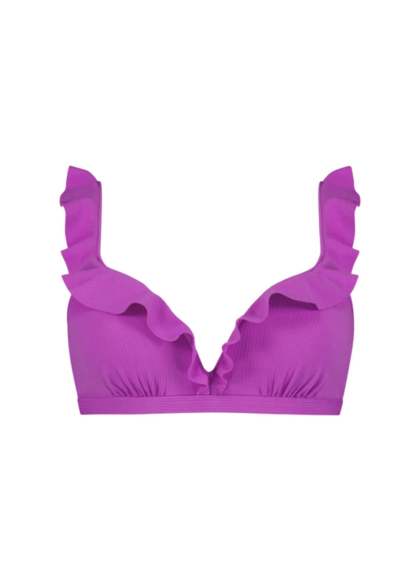 BEACHLIFE  Purple Flash Ruffle Bikinitop Dames
